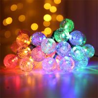 Lámparas De Bolitas Solares Para Exterior Cadena De Luces Impermeables Agua Cristal Navidad Fiesta De Jardín Decoración De Vacaciones - details 0