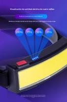 Linterna Frontal COB LED Super Brillante Recargable 180° Lámpara De Corbata Impermeable Para Actividades Al Aire Libre Como Ciclismo Pesca Camping Y Senderismo - details 7