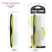 Green Meadow -peine para mascotas, peine quitanudos para perros, aguja de acero - details 7