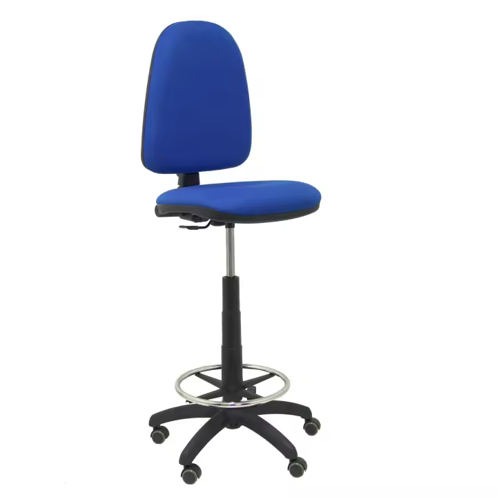 Piqueras Y Crespo Taburete Ergonómico con Ruedas y Aro Reposapiés Cromado - 1