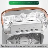Ventilador Portátil 3 En 1 Con Condicionador De Aire Y Luz Nocturna LED Humidificador Ajustable Para Oficina Y Hogar - details 3