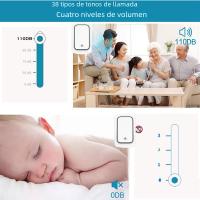 Campana De Puerta Inalámbrica a Energía Cinética Impermeable Sin Batería Con 38 Sonidos Y Volumen Alto Self-Powered Door Bell - details 3