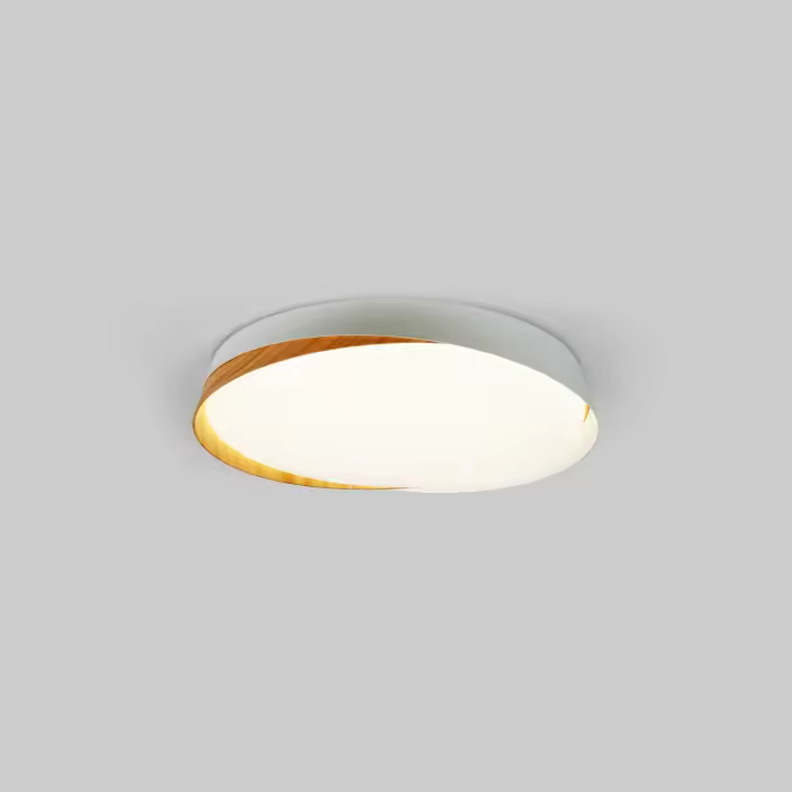 Barcelona LED Lámpara de techo LED tipo plafón CCT 24W - Efecto madera - ø40cm - IP22 - 1