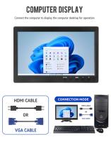 Monitor De Coche KTYDKP De 10.1 Pulgadas Con VGA Para Pantalla De Seguridad Doméstica Y Reproducción De MP5 Puerto USB Para TV Y PC - details 9