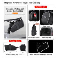 Bolsa De Sillín Impermeable Para Bicicleta De Carretera Y Montaña 1.9L Con Reflejante Bolsa De Bicicleta Reflectante Y Impermeable Para Asiento - details 0