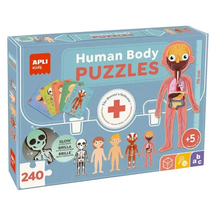 Puzzle educativo sobre el cuerpo humano con 240 piezas 19438 APLI KIDS - 1