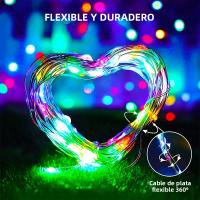 Luces De Cadena Solar Impermeables LED Para Exterior 8 Modos Decoración De Navidad Para Patio Jardín Árbol Balcones - details 2