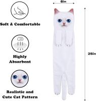 Divertidos Gatos Toalla de Mano-Decoración Gato Toalla Colgantes para Baño Trapos de Cocina-Animal Absorbente Suave Toallas-Regalos Graciosos para Originales Mujer Amantes de Los Gatos - details 0