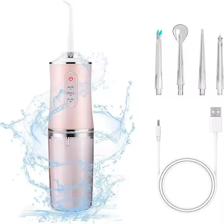 Hilo Dental de Agua para Limpieza Dental, Irrigador Bucal Inalámbrico Eléctrico Portátil Recargable para Higiene Bucal. - 1