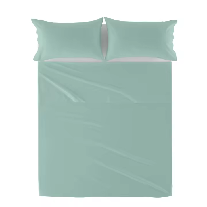 Happyfriday- Basic Sábana Menta, Sábanas 100% Algodón, calidad de 150 TC, Fabricado en España (No incluye fundas de almohada) - 1