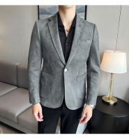 Nueva Moda Chaqueta De Veludo De Ciervo Para Hombre Corte Slim Ajustado Elegante Y Lujo Chaqueta De Negocios Casual Boda Talla Grande Hasta 4XL-S - details 4