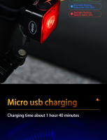Luz Trasera Recargable Para Bicicleta CYCLAMI Sensor Inteligente Luz De Freno Y Señal De Trasero Para MTB Accesorios De Ciclismo - details 12