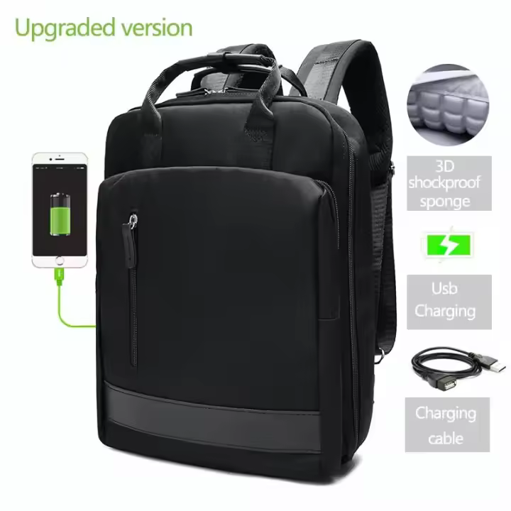 Mochila impermeable de 2025 mujeres, elegante mochila portátil de 15,6 pulgadas con puerto de carga USB, mochila de negocios de moda - 1