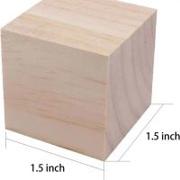 6PCS Bloques De Madera No Terminados De 3cm Para Manualidades De Madera Cubos De Pino Para Pintura Puzzle Y Grabado DIY - details 5