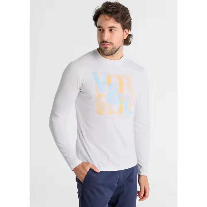 Victorio & Lucchino - Camiseta de manga larga con grafica de logo en el pecho - 1