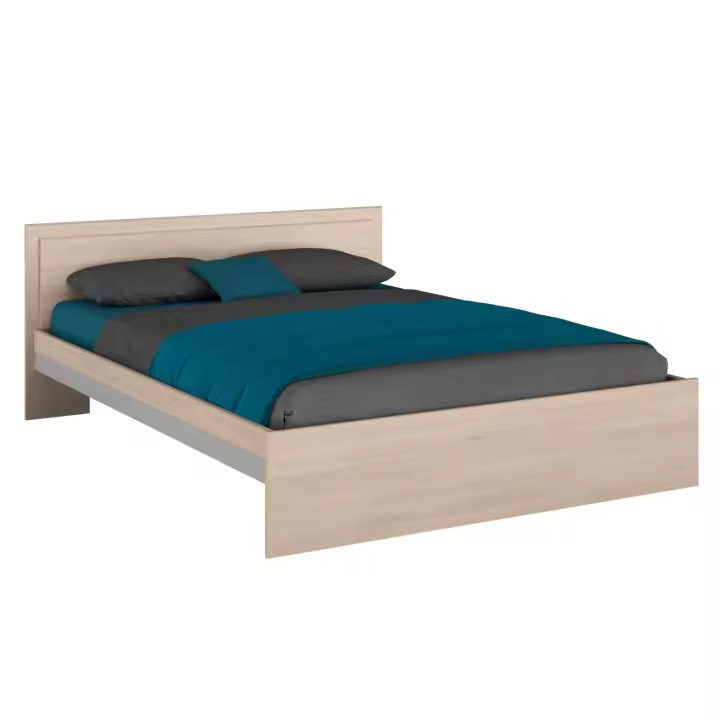 Miroytengo Cama de Matrimonio Modelo Baltic en Roble Brooklyn 135-140x190 cm - 1