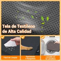 Cama elevada para perros, cama elevada de refrigeración para perros, no requiere montaje, cama plegable para campamento para perros con malla transpirable y alfombrilla de gamuza y pies - details 1