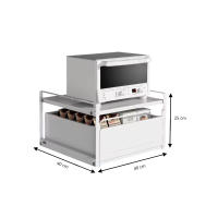 LUTODY - Organizador de cocina de 2 niveles para almacenamiento extra debajo del fregadero - Metálico, resistente, multiuso y multifuncional - details 6
