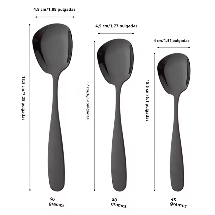 Juego De 3 Piezas De Cuchara De Acero Inoxidable Para Servicio En La Mesa Grande Espadilla De Arroz Mano Larga Gadget De Cocina Para El Hogar - 1