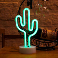 Lámpara LED Efecto Neón En Diseño De Cactus Con Suministro Dual USB Y Batería Regalo Para Navidad Fiesta Decoración Del Hogar - details 4