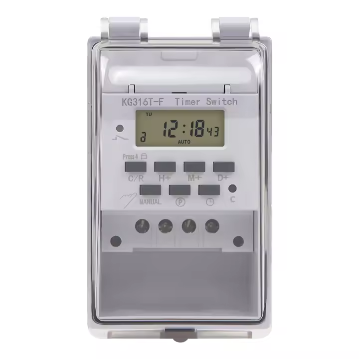 Interruptor De Tiempo Digital Automático Con Caja Impermeable Para Exterior 168 Horas Semanal 7 Días Programable 220V 30A - 1
