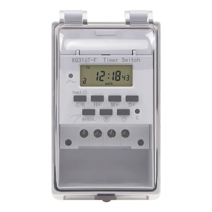 Interruptor De Tiempo Digital Automático Con Caja Impermeable Para Exterior 168 Horas Semanal 7 Días Programable 220V 30A - 1