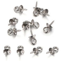 50pcs Pinzas De Acero Inoxidable Para Colgantes Y Encantos Capas De Bolas Perforadas Conector Para Joyería DIY - details 9