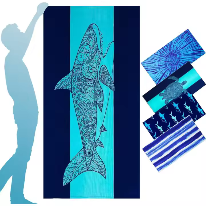 Toalla de Playa Toalla de piscina Grande Mujer Hombre Toalla de Baño de Rizo Ligera XXL Toalla de Playa type pareo a prueba de Arena Accesorios para el hogar - 1
