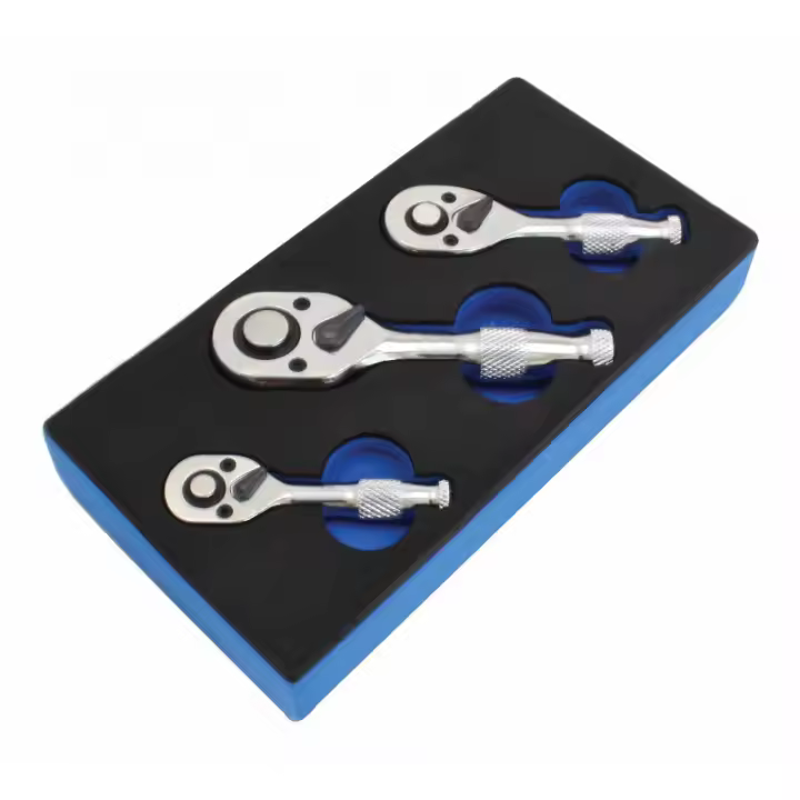 JUEGOS 3 LLAVES DE CARRACAS MINI 1/2 ",3/8",1/4 "EN BANDEJA EVA - 1