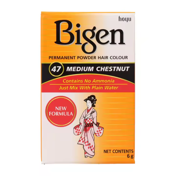 Bigen 47 medium chestnut 6 gr, coloración, baño de color. Belleza y cuidado de tu cabello y tu piel con Bigen. - 1
