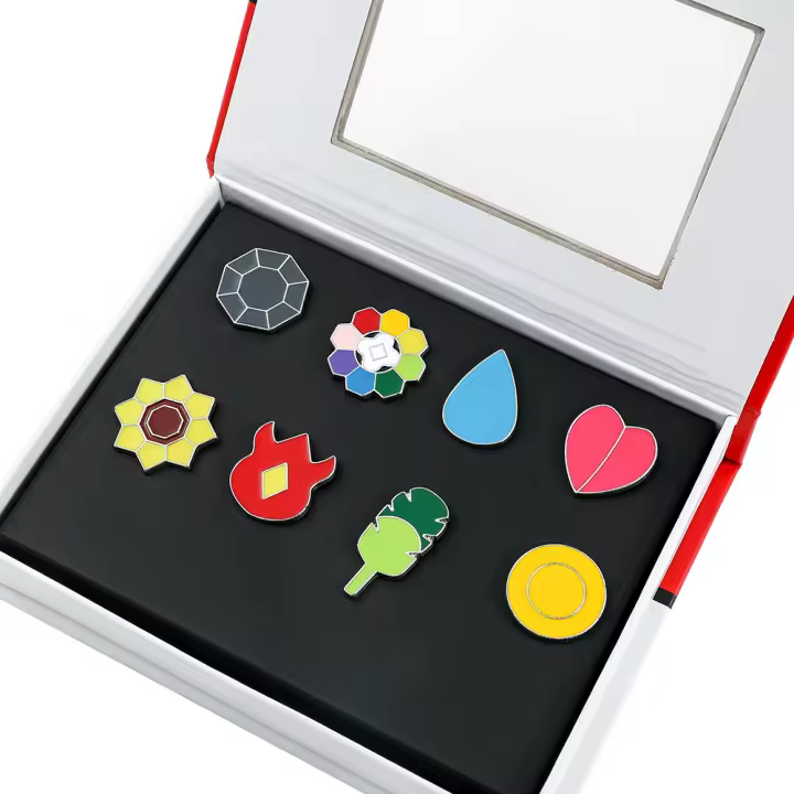 Set De Broches De Badges De Gimnasio Pokémon De Kanto Johto Hoenn Sinnoh Unova Kalos Y Islas Naranja Accesorios Para Cosplay Unisex - 1