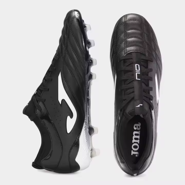 JOMA BOTAS FUTBOL NUMERO-10 2401 BLACK WHITE FIRM GROUN - 1
