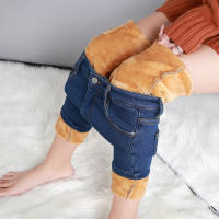Nuevas Jeans Térmicas Para Mujer Invierno Con Forro De Plush Cálidos Y Elásticos Skinny Denim Gruesos Para Estudiantes Trousers De Madre Con Fur - details 7
