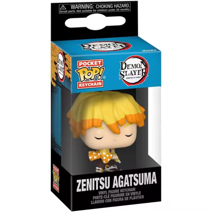 FUNKO Pop! - LLAVERO Zenitsu Agatsuma - Deman Slayer - Guardianes de la Noche - Minifigura de Vinilo Coleccionable - Llavero Original - Idea de Regalo - Oficial - Anime Fans - Edad recomendada mayores de 3 años - 1