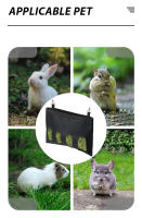 Bolsa De Heno De Conejo Colgante Duradera Almacenamiento De Alimentos Para Conejos Cachorros Y Otros Pequeños Animales En Color Negro - details 4