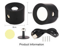 Lámpara De Pared LED Recargable Con Control Táctil Y Remoto IR Rotación 360° Luz Nocturna Portátil Para Dormitorio Lectura - details 10