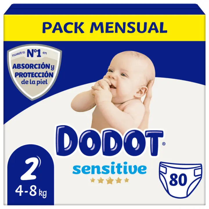 DODOT SENSITIVE TALLA 2 80 UNIDADES - 1
