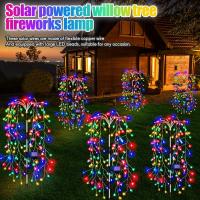 Luces De Árbol De Sauce Solar Para Exterior Con 200 LED 8 Modos De Iluminación IP65 Impermeables Para Jardín Terraza Camino Decoración Navideña - details 3