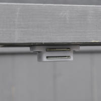 Armaria de Jardín Armario para equipamiento de Abeta weatherproof, puertas doobles, 2 compartimientos, Caja de almacenamiento exterior, Armario para herramientas, Caseta de Jardín, gris oscuro, 74x43x88 cm - details 5