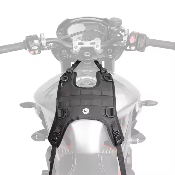 Base De Montaje Para Bolsa De Sillín De Motocicleta Universal Bolsa De Asiento Trasero/Bolsa De Tanque De Combustible Material De Tela De 500D Negro - 1