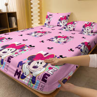 Sábana Ajustada Impresa Con Patrón De Minnie Cartoon Digital Forrada Para Dormitorio Sin Funda De Almohada Material Poliéster 100% - details 2
