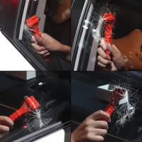 Martillo de Seguridad para Automóviles 2 en 1 Herramienta de Escape de Emergencia con Romper la Ventana de Coche y Cortador de Cinturón de Seguridad para Autobús Tren para Salvar la Vida 2 Piezas - details 0