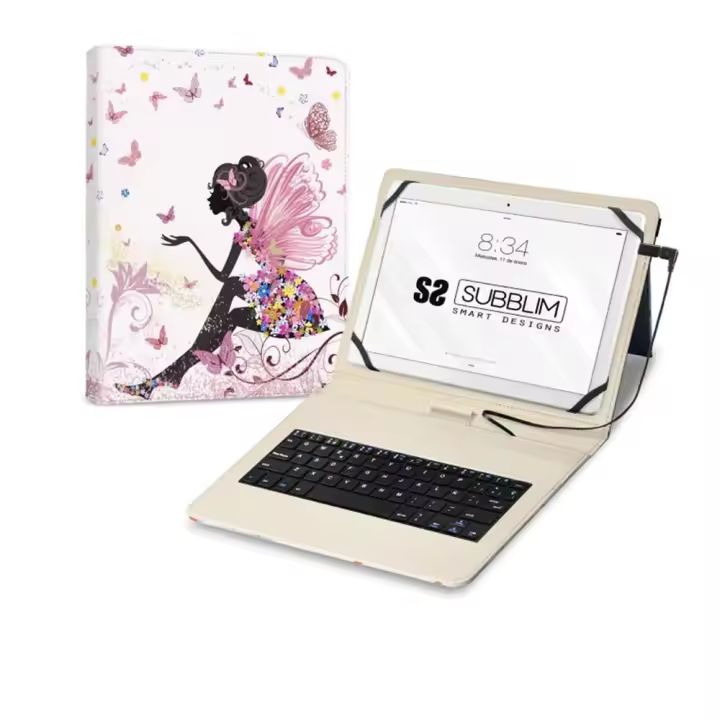 Funda + teclado subblim para tablet 11 pulgadas hadas -  Recíbelo en 2-3 días laborables - 1