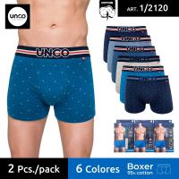 UNCO Calzoncillos Hombre Boxer de Algodón Ajustados Sin Costura Multicolores Ropa Interior Pack de 6 Suave y Cómodo - details 0