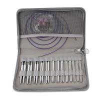 Juego De Agujas De Tejer DIY Con Anillo Desmontable 13 Pines Aluminio-Níquel Blanca Brillante Herramienta De Tejer Para Suéteres - details 0