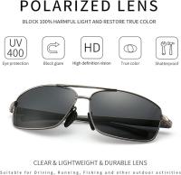 Gafas de Sol Polarizadas Rectangulares UltraligerasUV400 Hombre - details 0