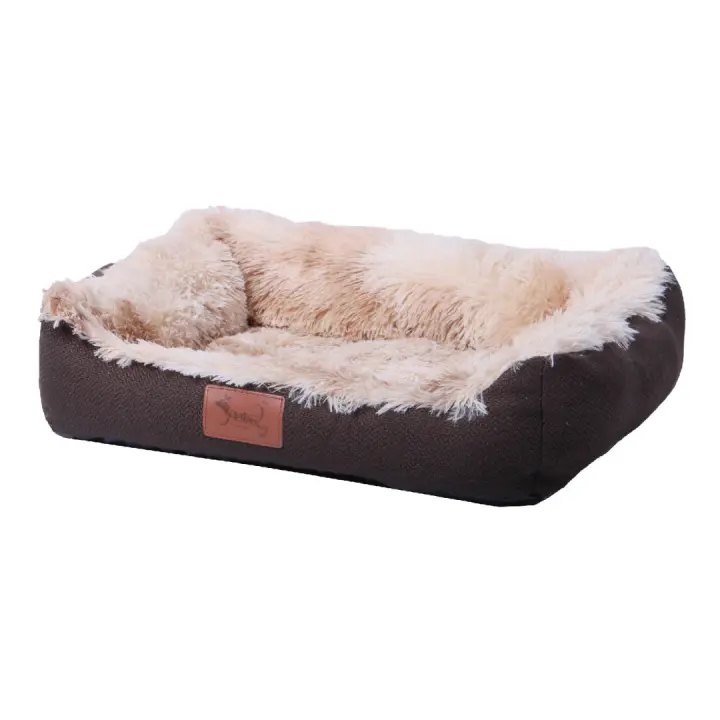 Cama Cuna Felpa Para Perros y Gatos, Sofá de felpa larga para perro, Cojín para Mascotas de Felpa, Cama para Invierno - Pet King - 1