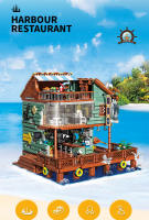 Bloques De Construcción Creativos De Pesca Casa De Pescadores Wharf Modelo Edificio Callejón Venta De Tienda Antigua Mini Bricks Juguete Para Niños - details 6