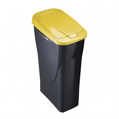 CUBO ECOBIN 25L. CON TAPA AMARILLA- EHLIS - 1