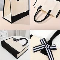 Bolsa de lona beige de Labubu (diseño cartoon), bolsa de mano práctica para mujer, tote bag - details 3